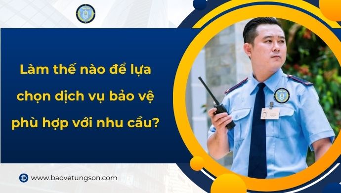 Làm Thế Nào để Lựa Chọn Dịch Vụ Bảo Vệ Phù Hợp Với Nhu Cầu